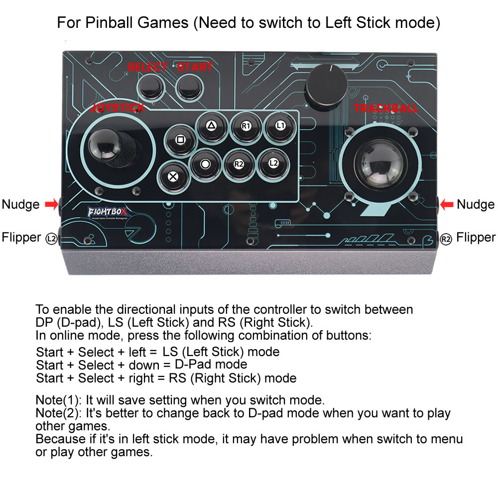 Trackball Controller Arcade - Manette de jeu d'arcade FightBox R10-PRO